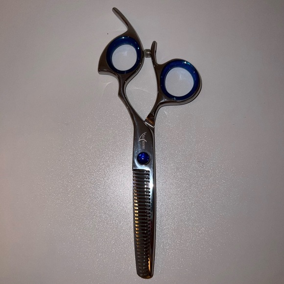 NEW Sharkfin Shears Professional Eraser Non-Swivel Stainless Right Shears 6” - Picture 2 of 6